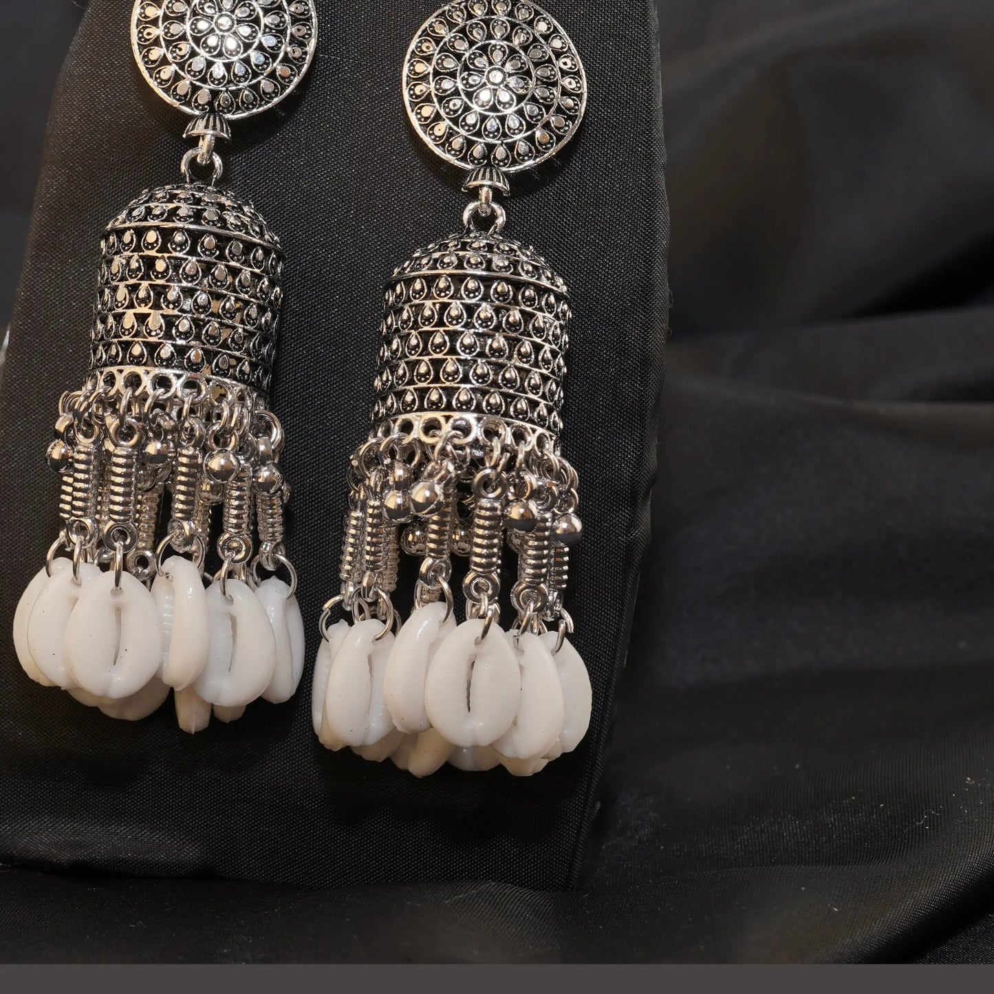 Oxidised Silve Jhumka Earring