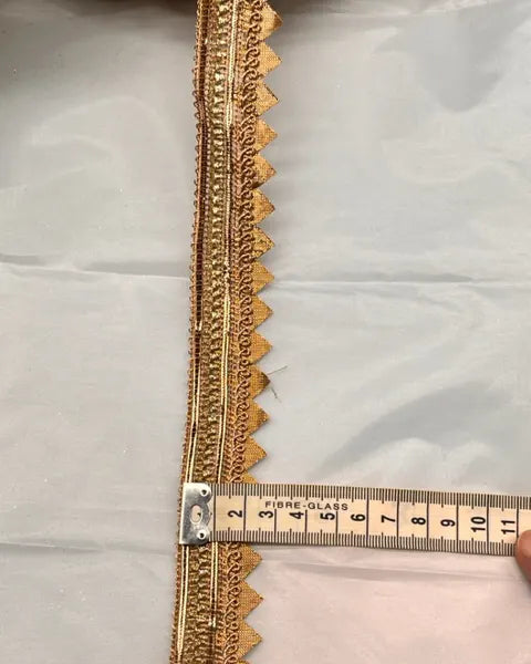 Golden Zari Lace with Intricate Designs