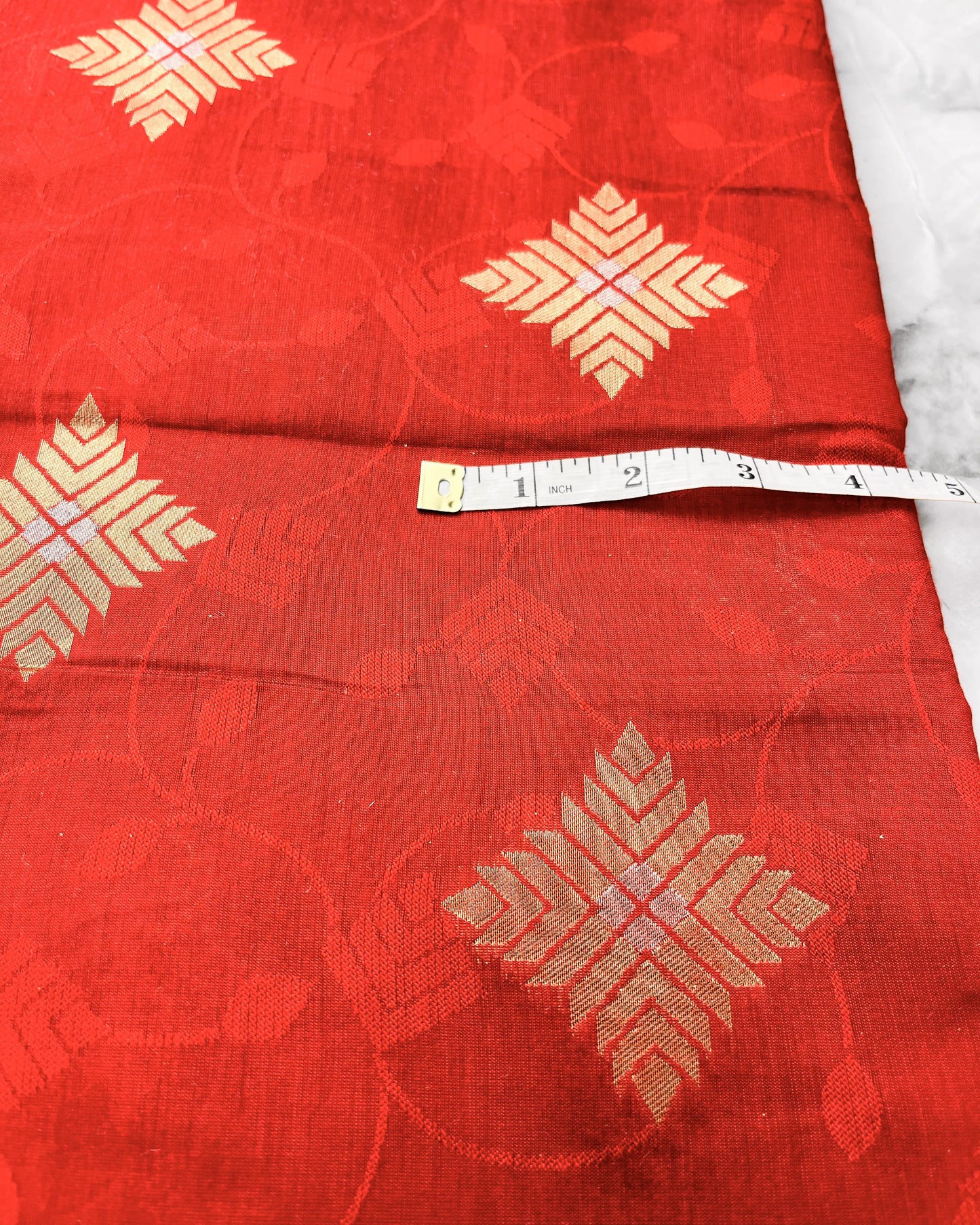 Maroon Cotton Silk Designer Fabric