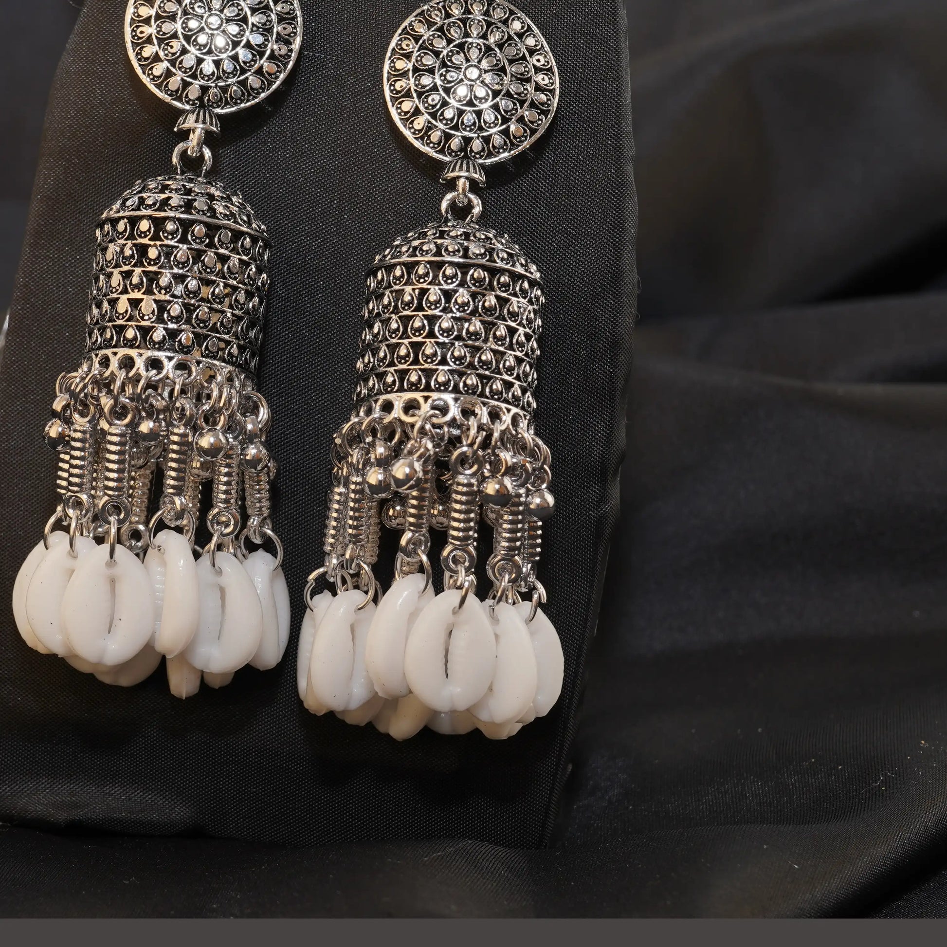 Oxidised Silve Jhumka Earring