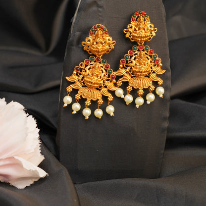 Gold Artificial Temple Jewellery Earring