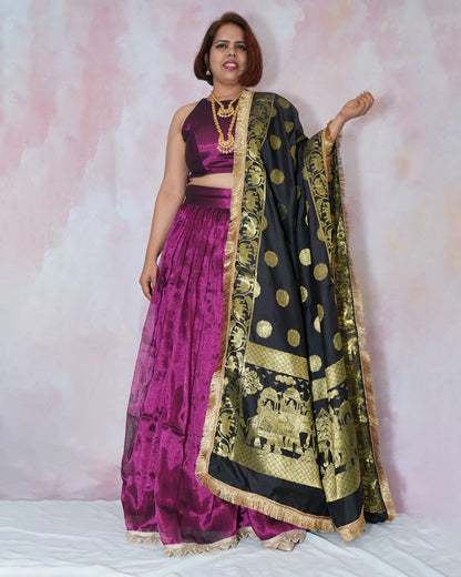 Plain Silk Lehenga Blouse