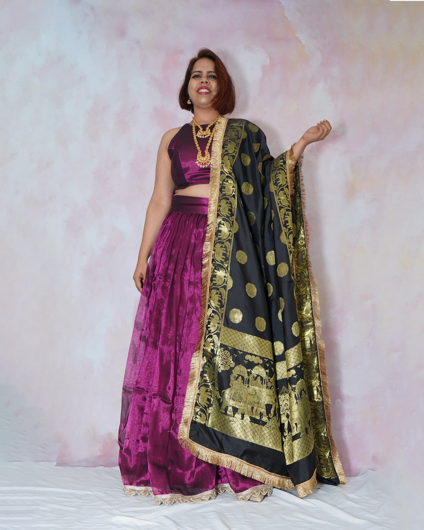 Plain Silk Lehenga Blouse