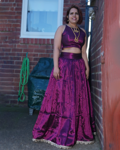 Plain Silk Lehenga Blouse