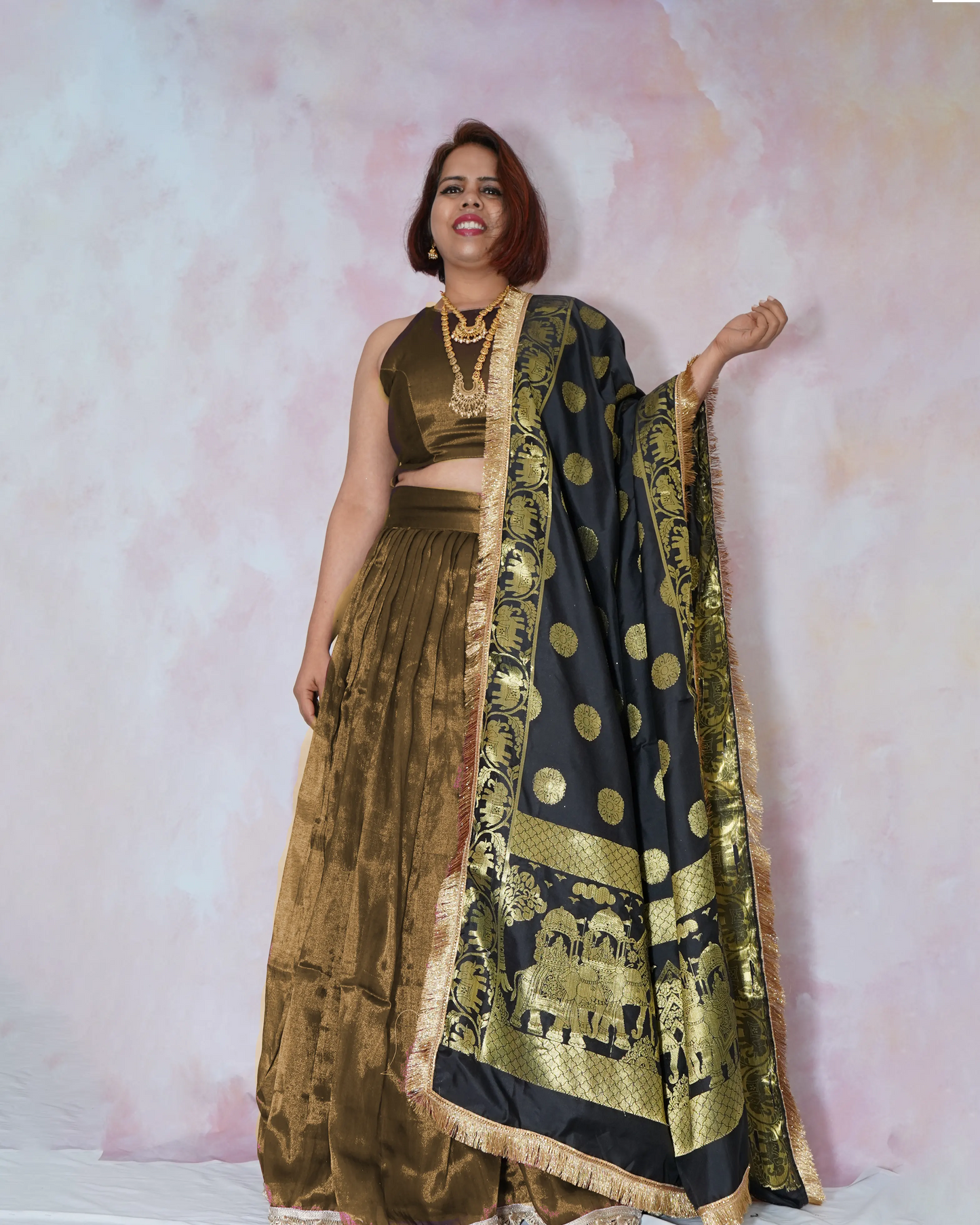 Plain Silk Lehenga Blouse