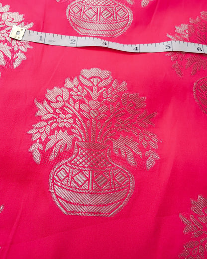 Hot Pink Designer Brocate Silk Fabric