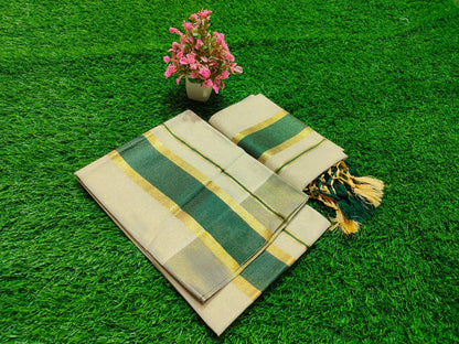 Traditional Onam Tissue Set Mundu