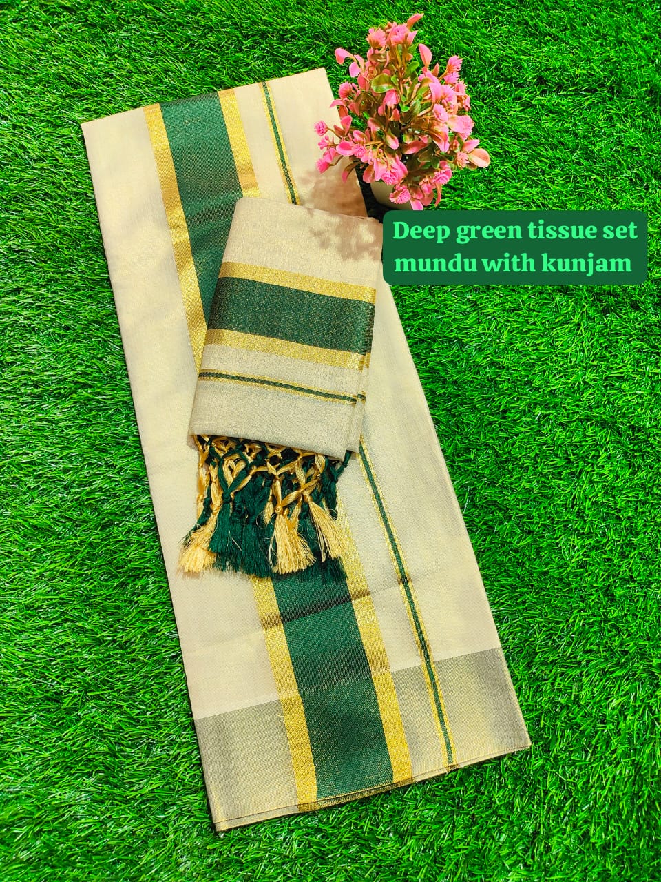 Traditional Onam Tissue Set Mundu