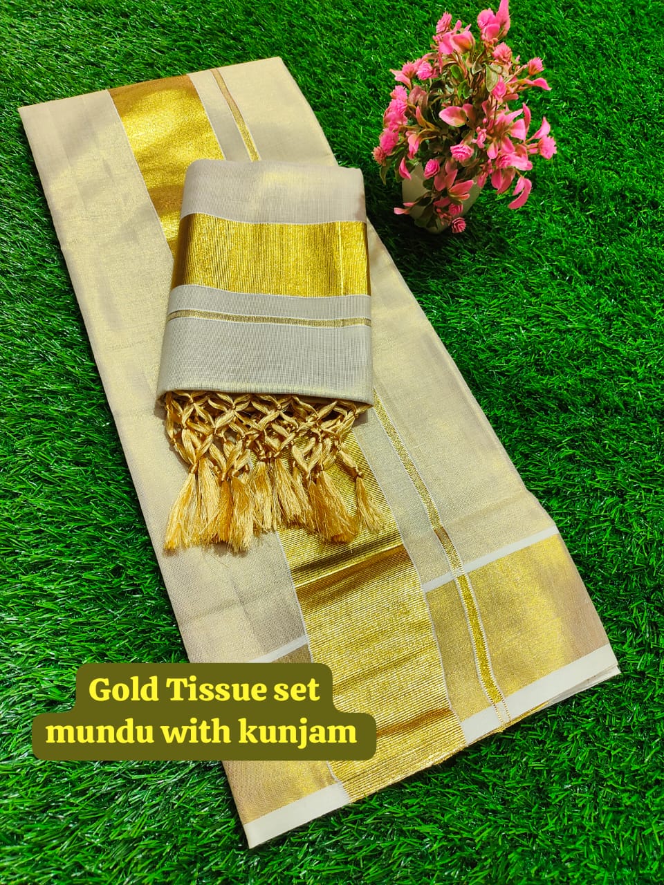 Traditional Onam Tissue Set Mundu